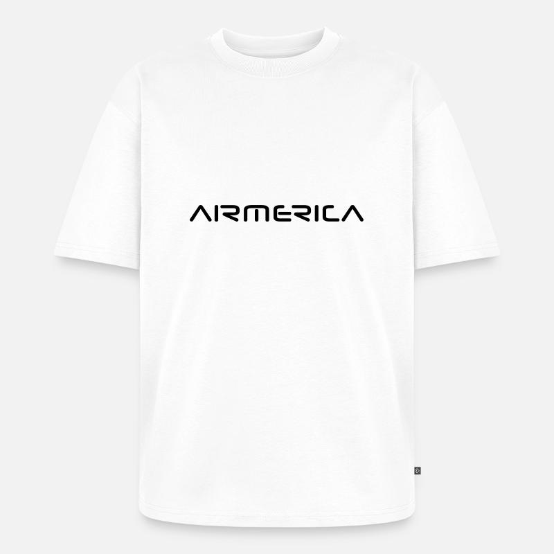 airmerica - Unisex Premium Oversized Bio T-Shirt - Weiß