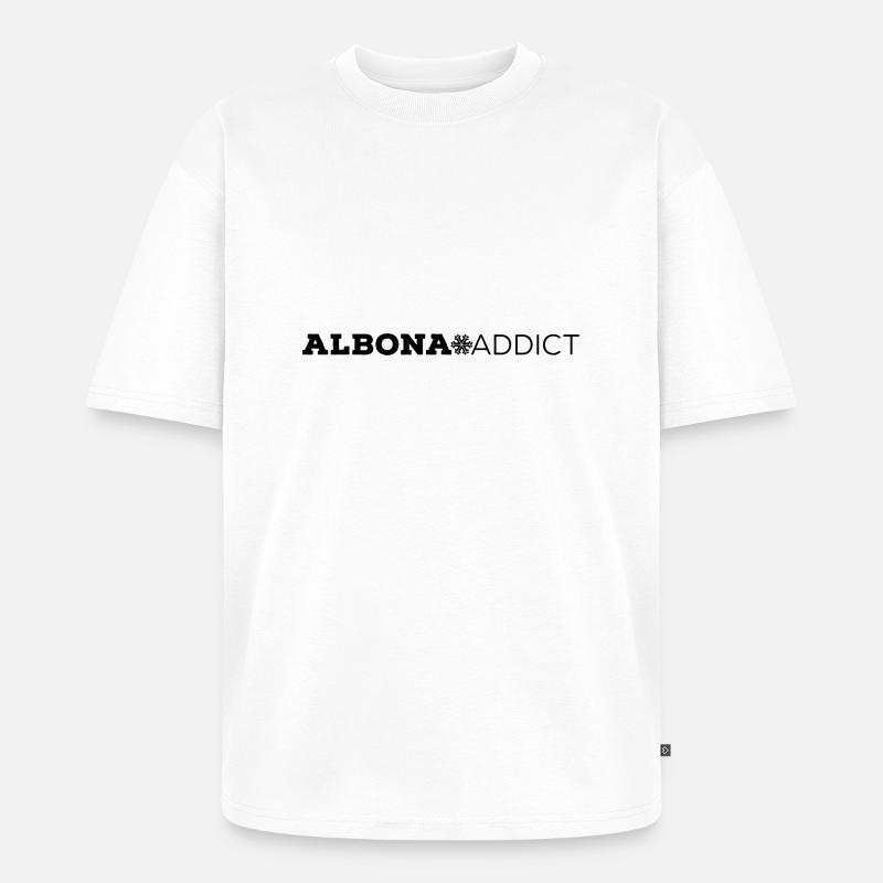 Ärmel ALBONA ADDICT - Unisex Premium Oversized Bio T-Shirt - Weiß
