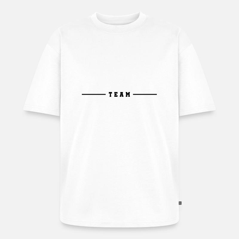 team strich - Unisex Premium Oversized Bio T-Shirt - Weiß