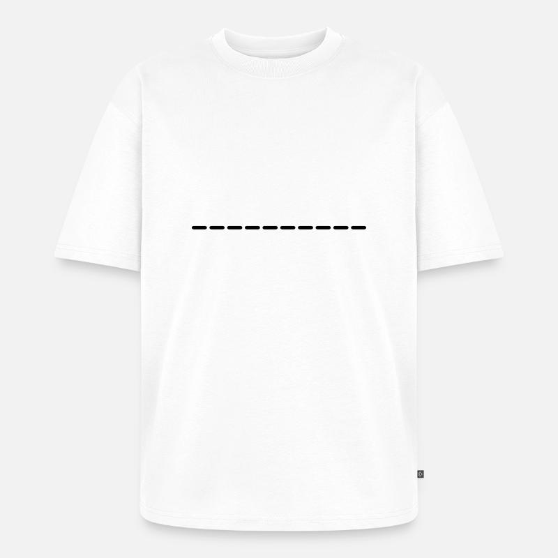 linie_gestrichelt_ay1 - Unisex Premium Oversized Bio T-Shirt - Weiß