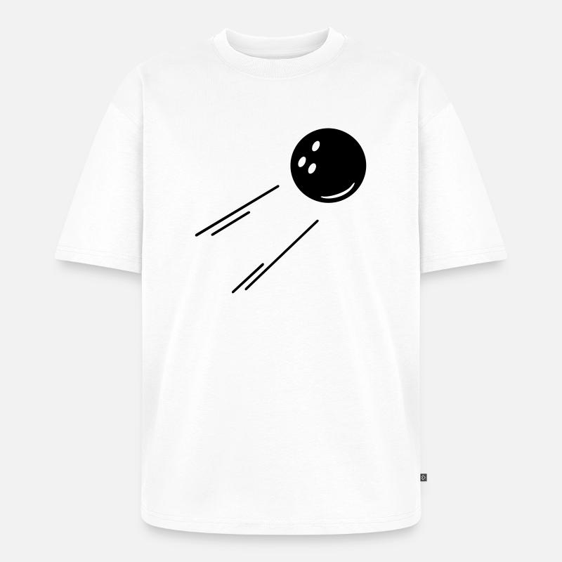 bowling kugel (1c) - Unisex Premium Oversized Bio T-Shirt - Weiß