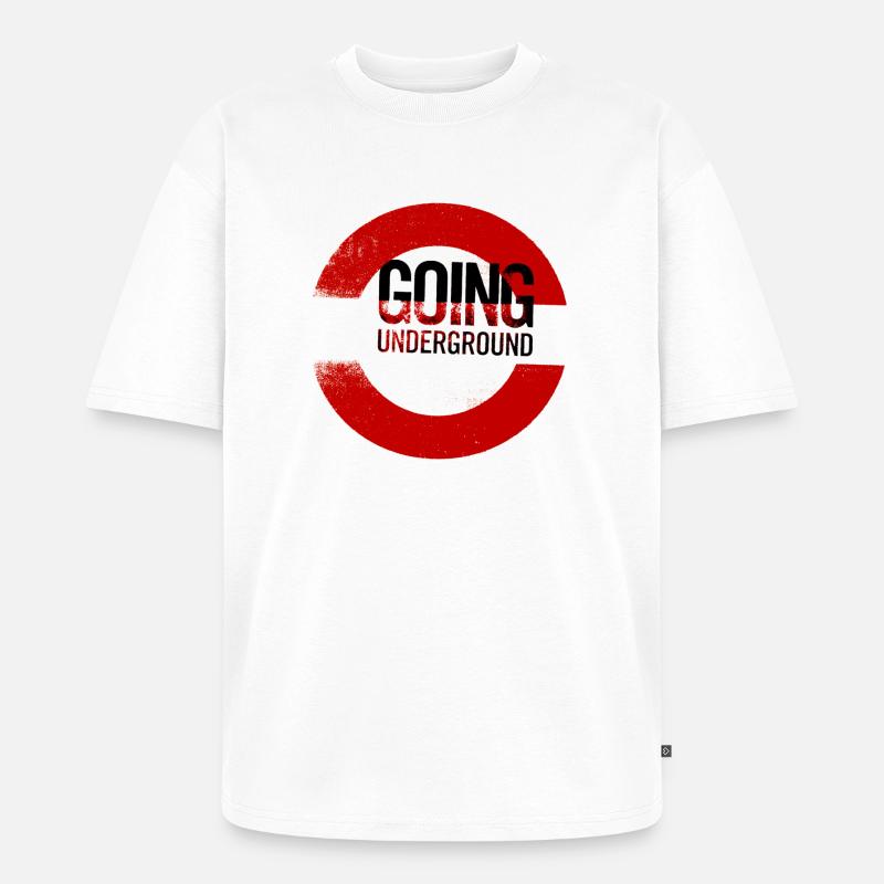 going underground - Unisex Premium Oversized Bio T-Shirt - Weiß