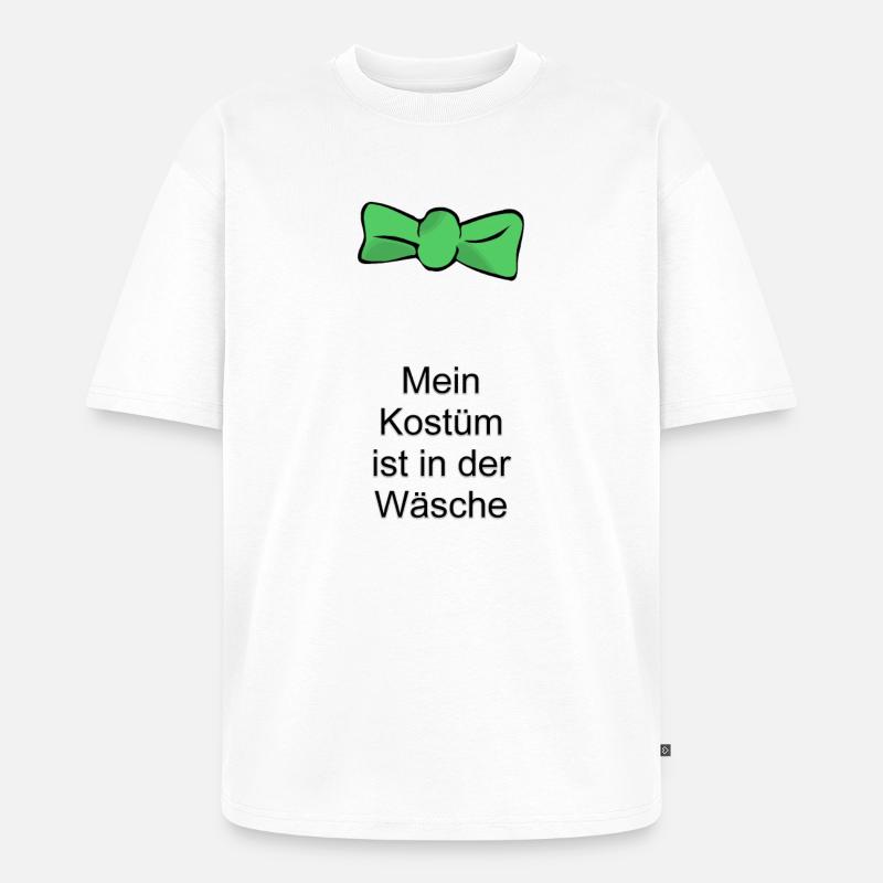 Fasching Fliege - Unisex Premium Oversized Bio T-Shirt - Weiß