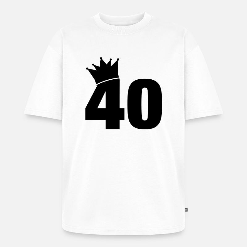 40_krone_f1 - Unisex Premium Oversized Bio T-Shirt - Weiß