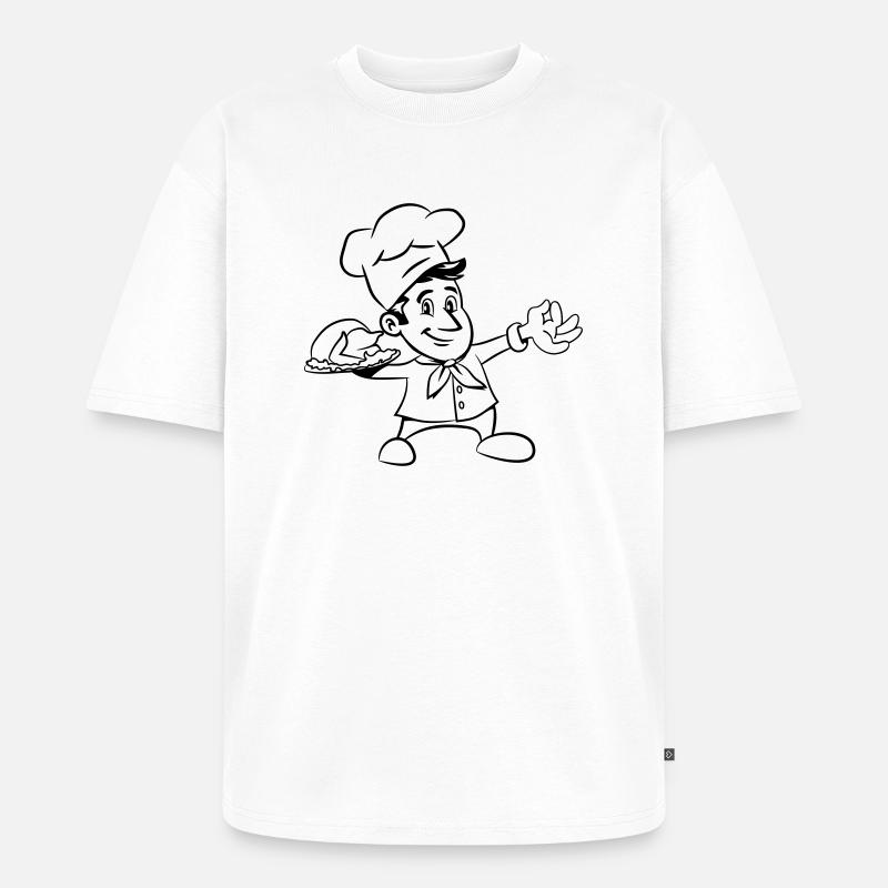 kochen koch hähnchen - Unisex Premium Oversized Bio T-Shirt - Weiß