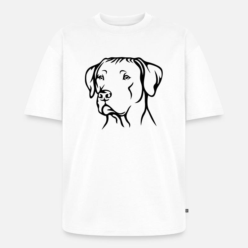 Rhodesian Ridgeback - Unisex Premium Oversized Bio T-Shirt - Weiß