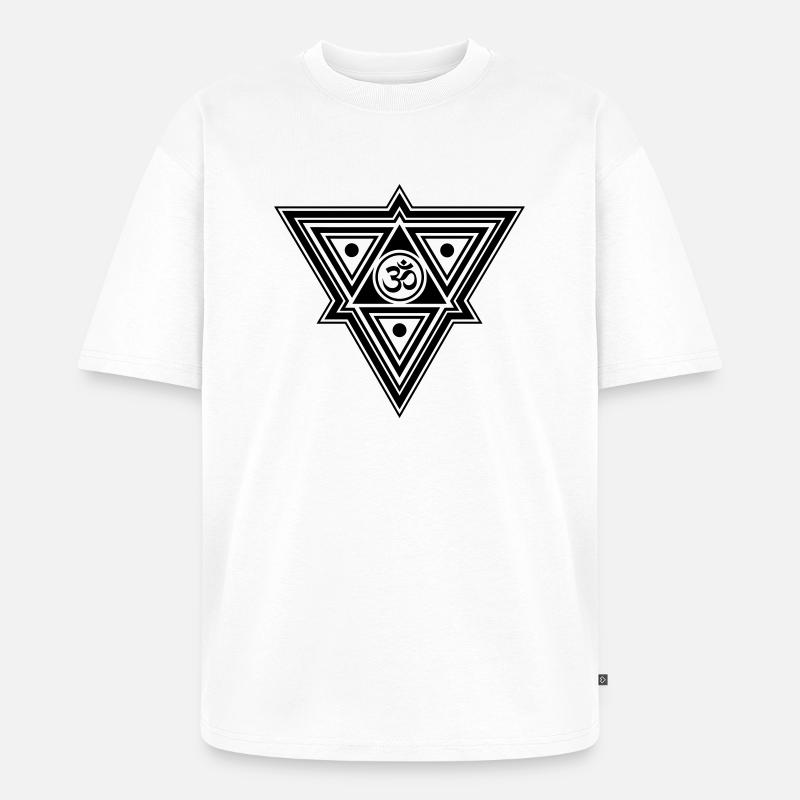 Om Aum 2 goa - Unisex Premium Oversized Bio T-Shirt - Weiß