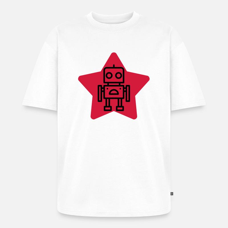 Robotik / Roboter / Robot / Robotics - Unisex Premium Oversized Bio T-Shirt - Weiß
