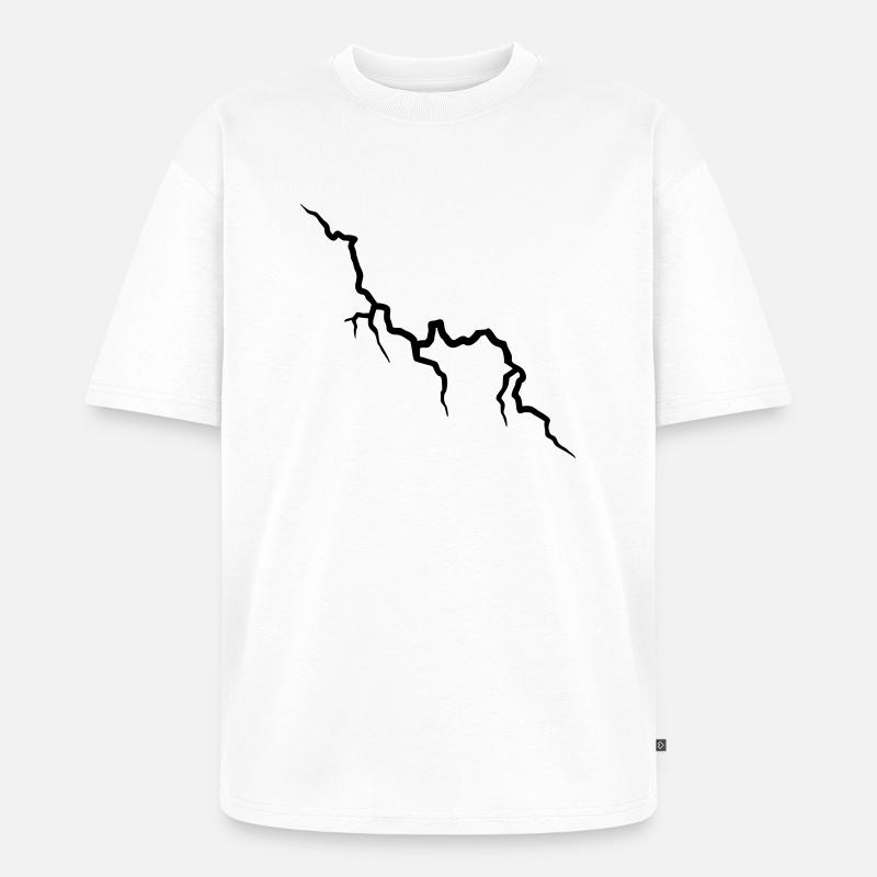 blitz_lightning - Unisex Premium Oversized Bio T-Shirt - Weiß