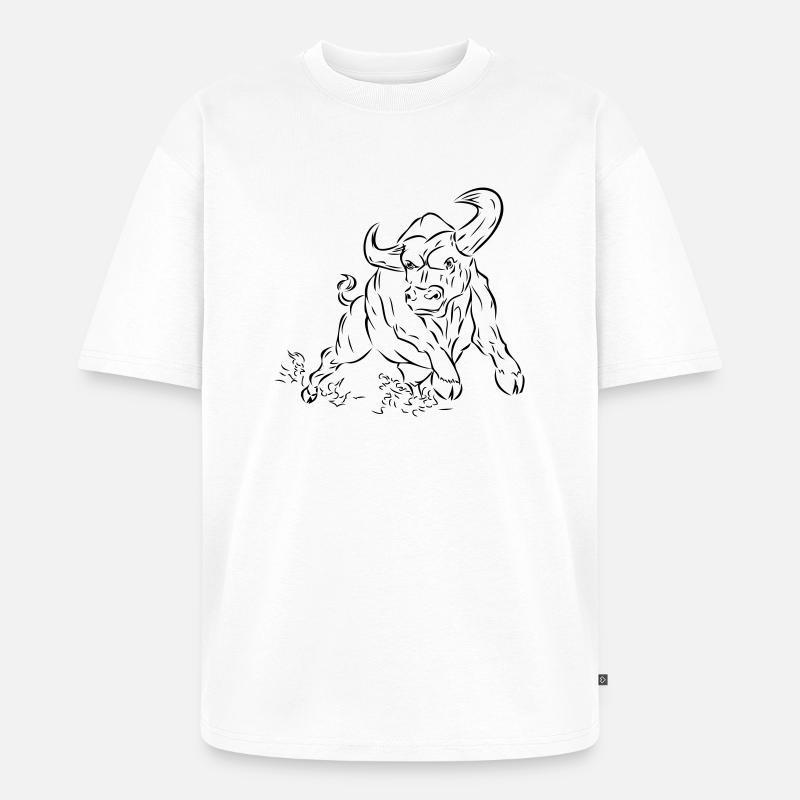 Bull - Unisex Premium Oversized Organic T-Shirt - white