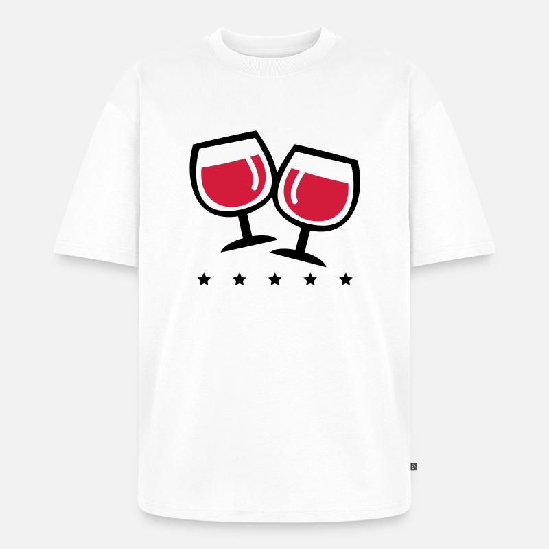 wein_symbol_pp2 - Unisex Premium Oversized Bio T-Shirt - Weiß