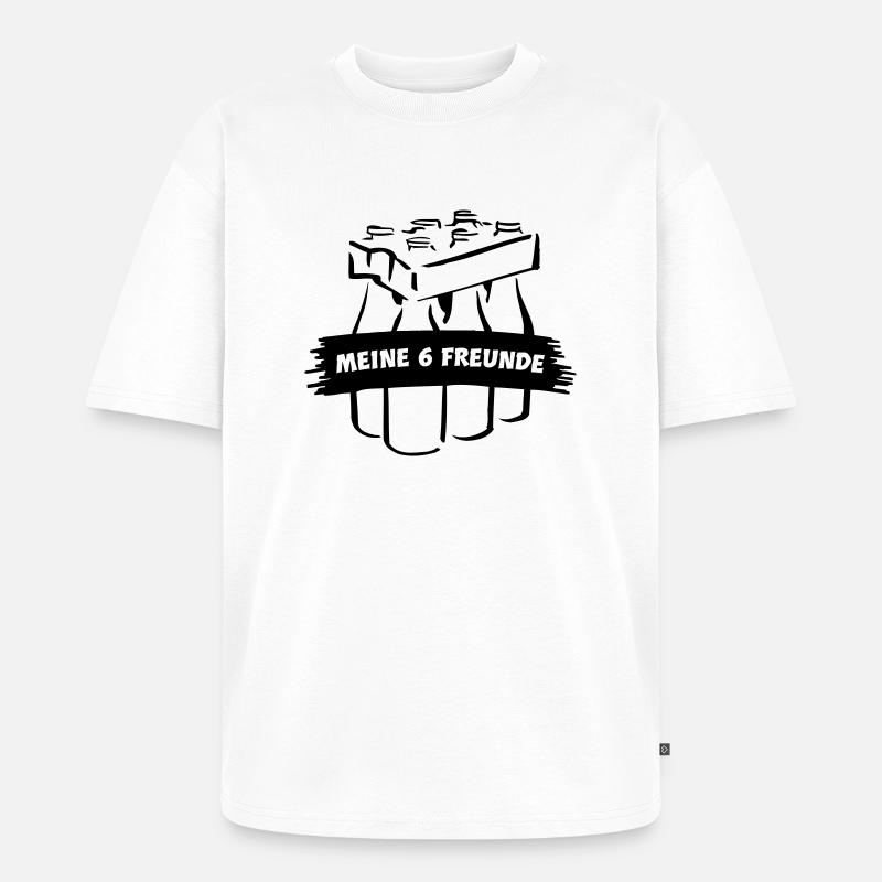 Freunde - Unisex Premium Oversized Bio T-Shirt - Weiß