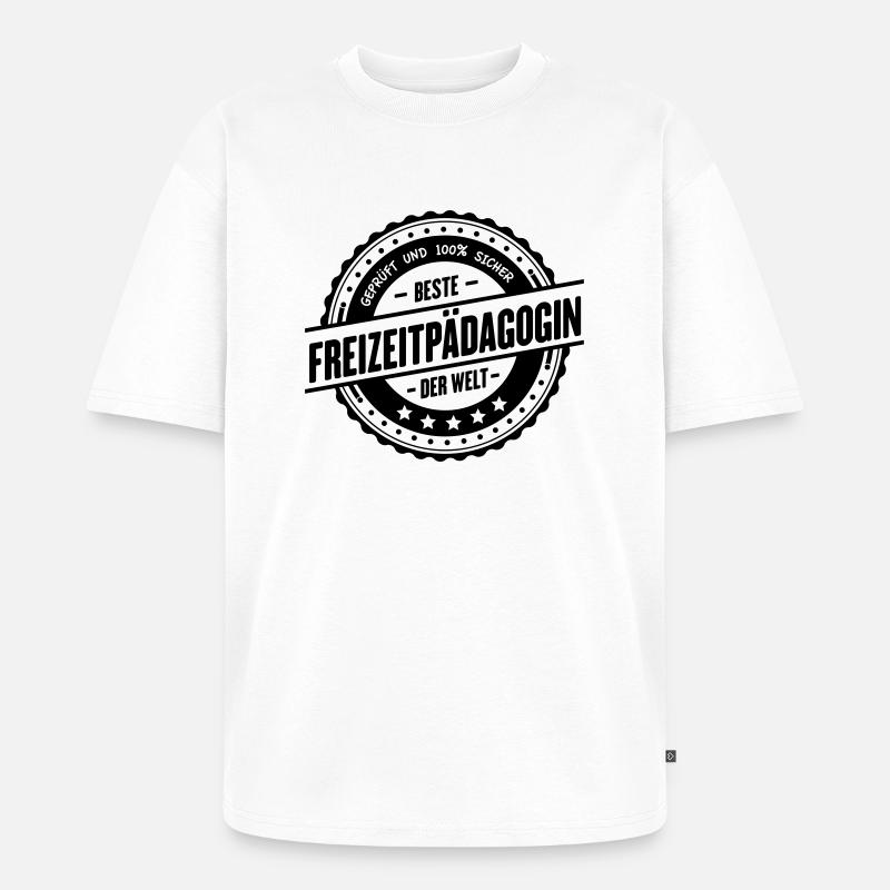 Beste Freizeitpädagogin - Unisex Premium Oversized Bio T-Shirt - Weiß