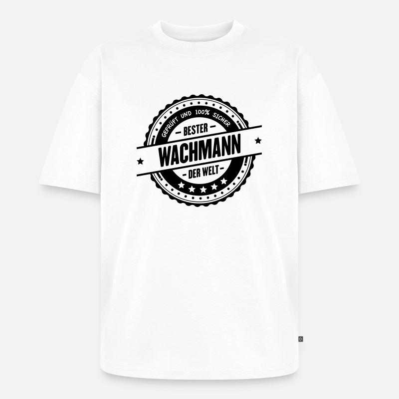 Bester Wachmann - Unisex Premium Oversized Bio T-Shirt - Weiß