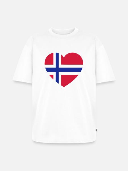 norge - Unisex Premium Oversized Organic T-Shirt - white