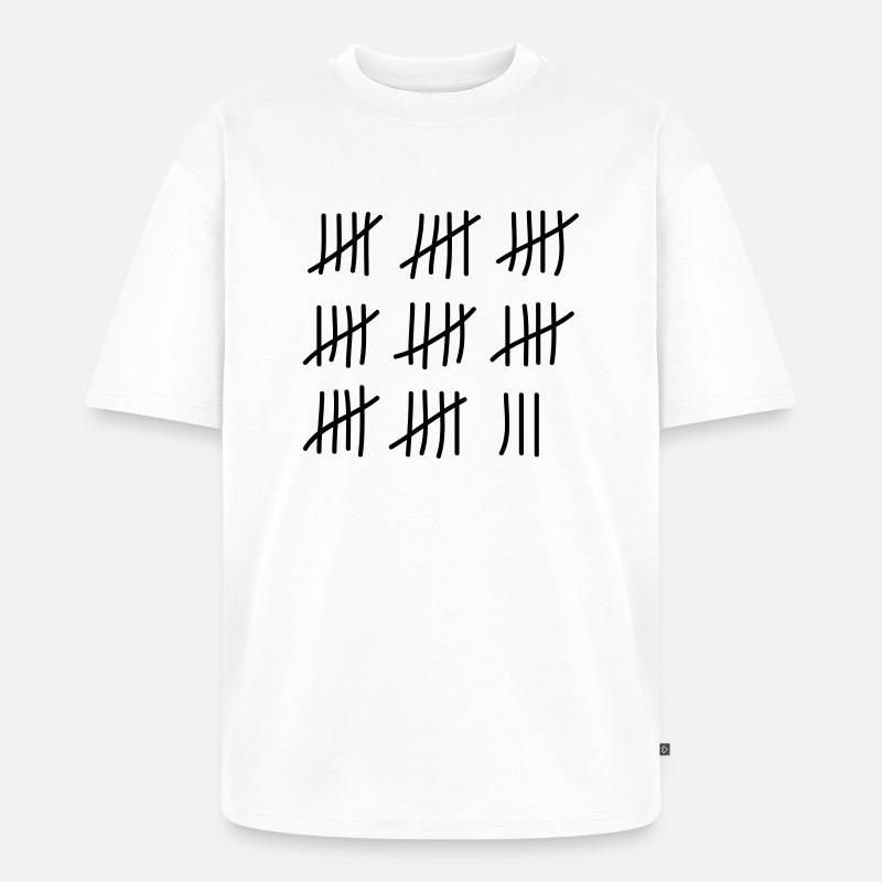 tage_zaehlen_43 - Unisex Premium Oversized Bio T-Shirt - Weiß