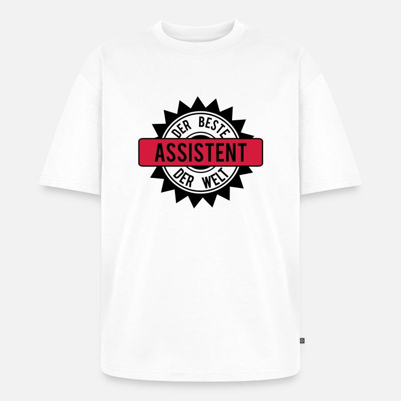 der beste assistent 2c - Unisex Premium Oversized Bio T-Shirt - Weiß