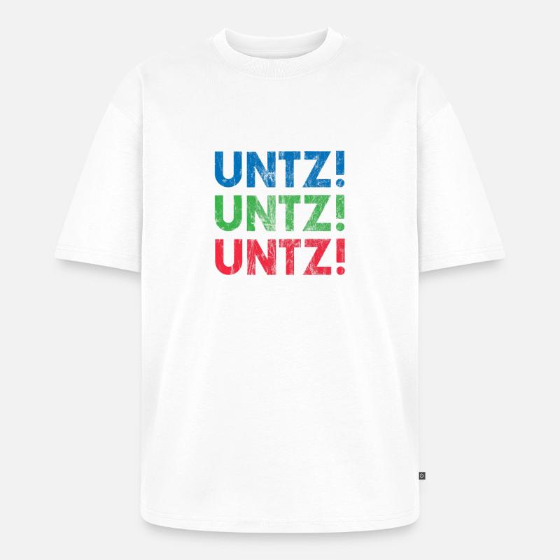 EDM Électronique Dance Techno Rave - T-shirt Premium bio oversize Unisexe - blanc