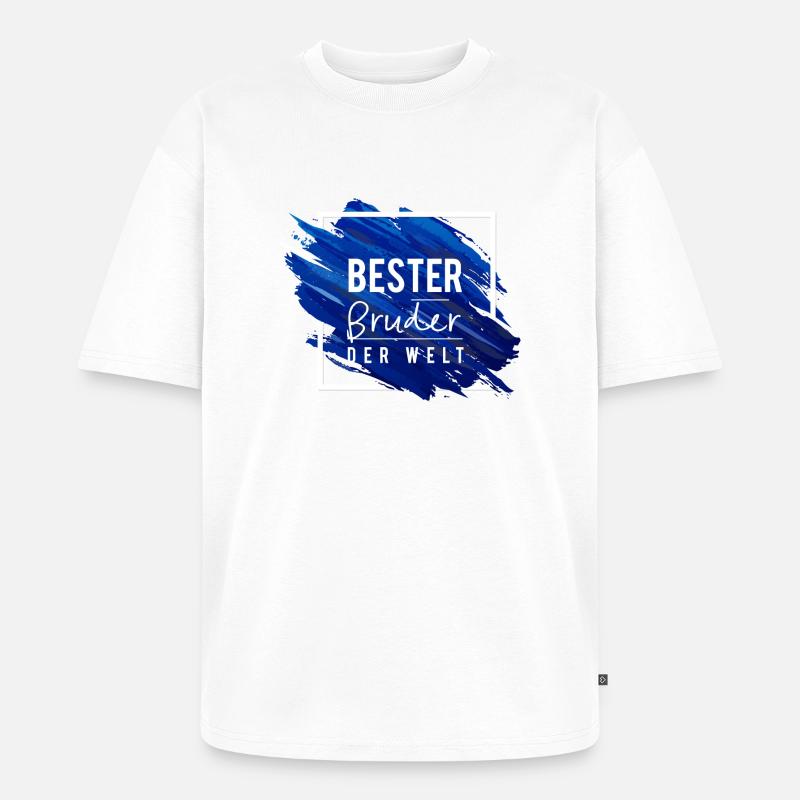 Bester Bruder der Welt 2 - Unisex Premium Oversized Bio T-Shirt - Weiß