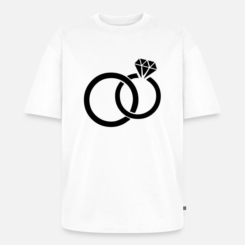 eheringe_01 - T-shirt Premium bio oversize Unisexe - blanc