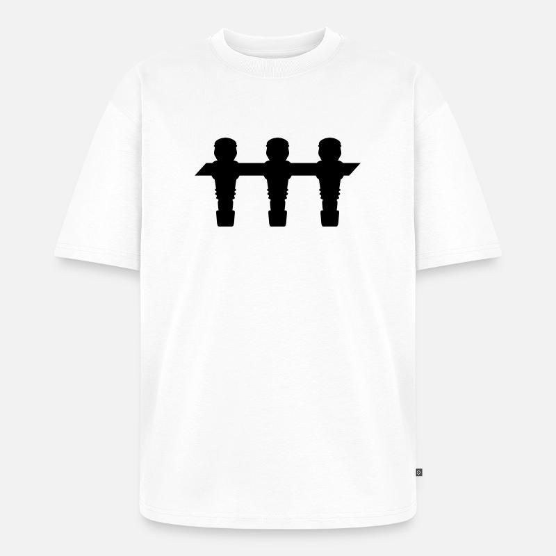 Kickerspieler - Kickershirt - Unisex Premium Oversized Bio T-Shirt - Weiß