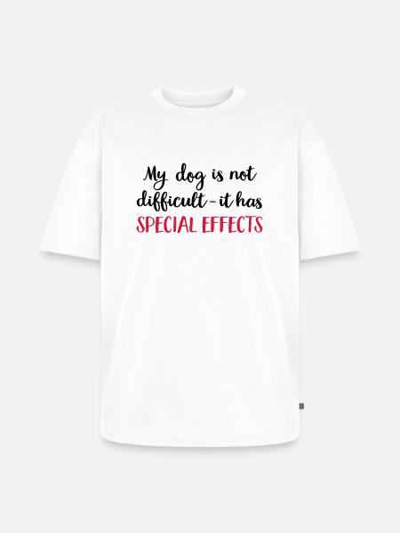 dog - Unisex Premium Oversized Bio T-Shirt - Weiß