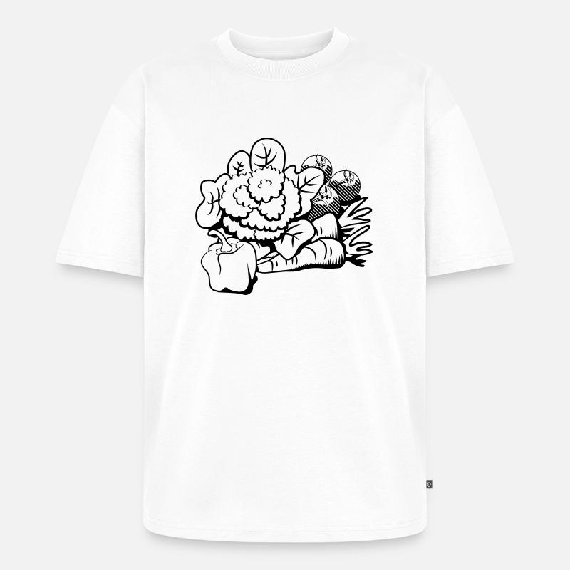 vegetable cauliflower - Unisex Premium Oversized Organic T-Shirt - white