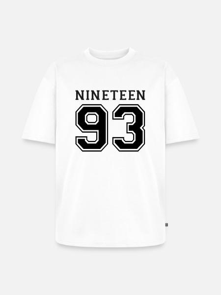 1993 - Unisex Premium Oversized Organic T-Shirt - white