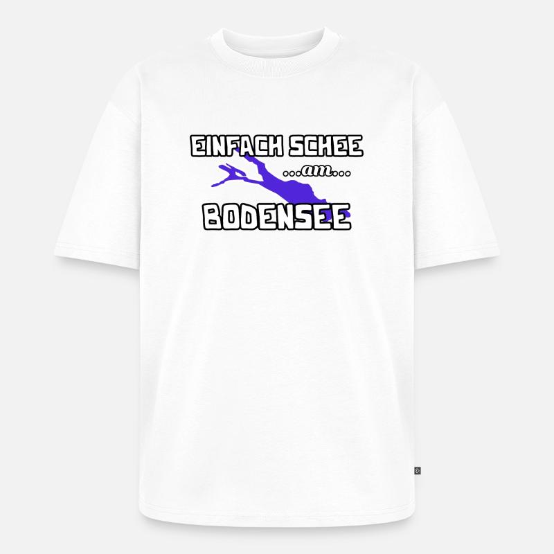 Bodensee - Unisex Premium Oversized Bio T-Shirt - Weiß