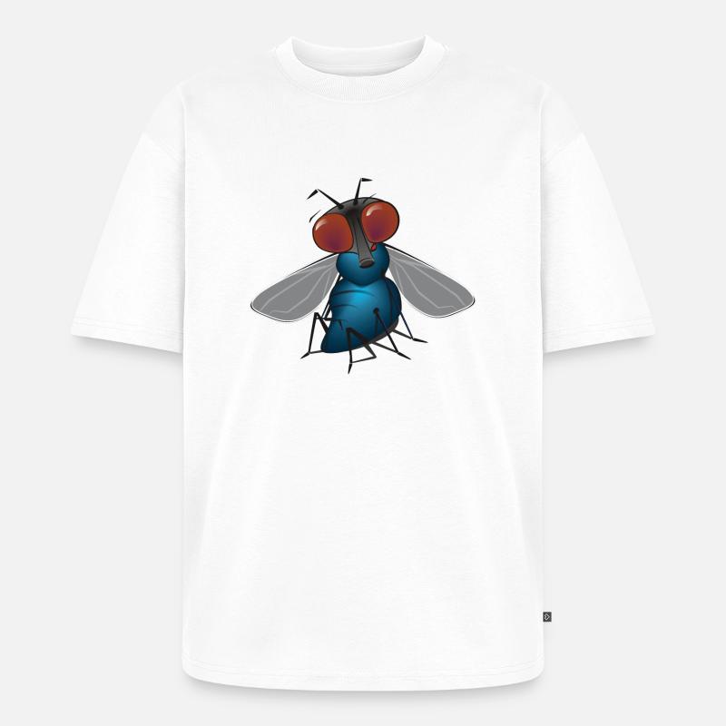 fliege - Unisex Premium Oversized Bio T-Shirt - Weiß