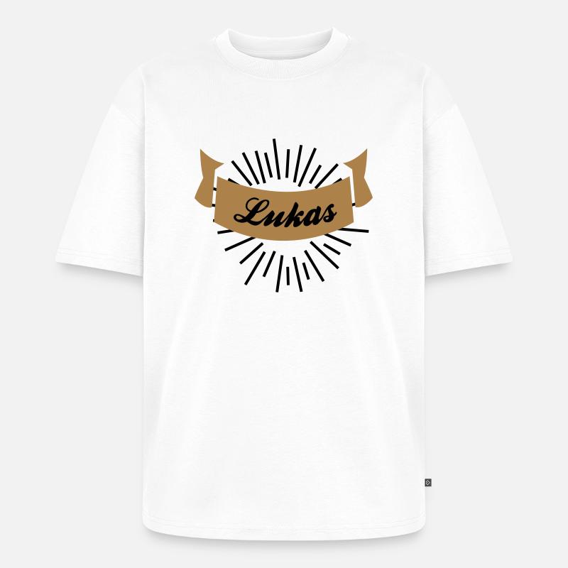 lukas - Unisex Premium Oversized Bio T-Shirt - Weiß