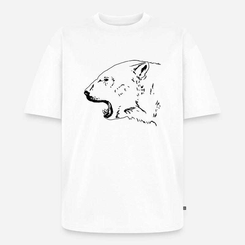 Eisbär - Unisex Premium Oversized Bio T-Shirt - Weiß