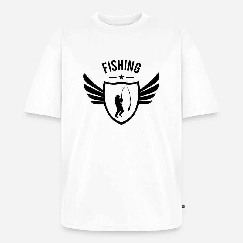 Fishing - Unisex Premium Oversized Bio T-Shirt - Weiß