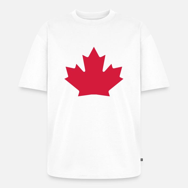 Canada Maple Leaf - Unisex Premium Oversized Bio T-Shirt - Weiß