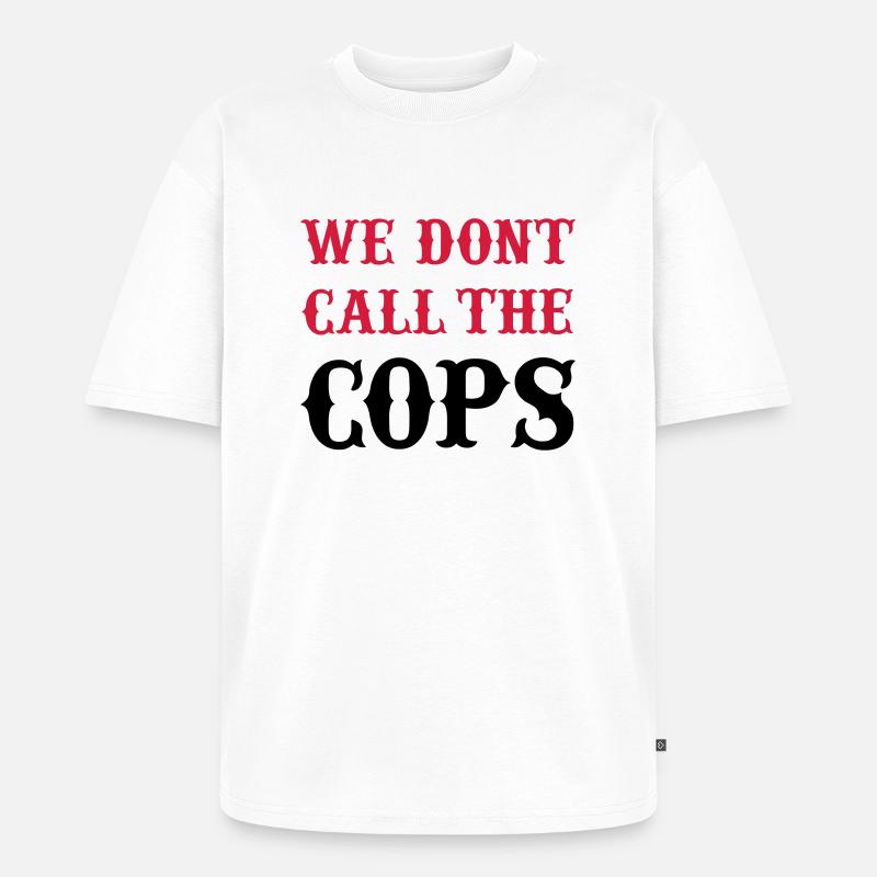 cops - Unisex Premium Oversized Bio T-Shirt - Weiß