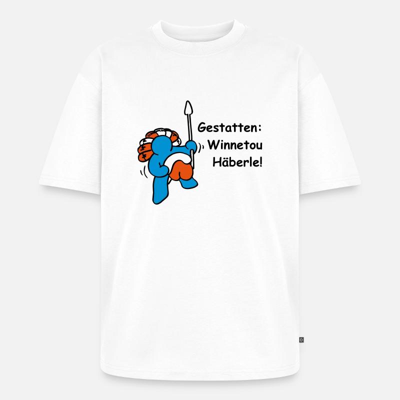 Winnetou Häberle - Unisex Premium Oversized Bio T-Shirt - Weiß