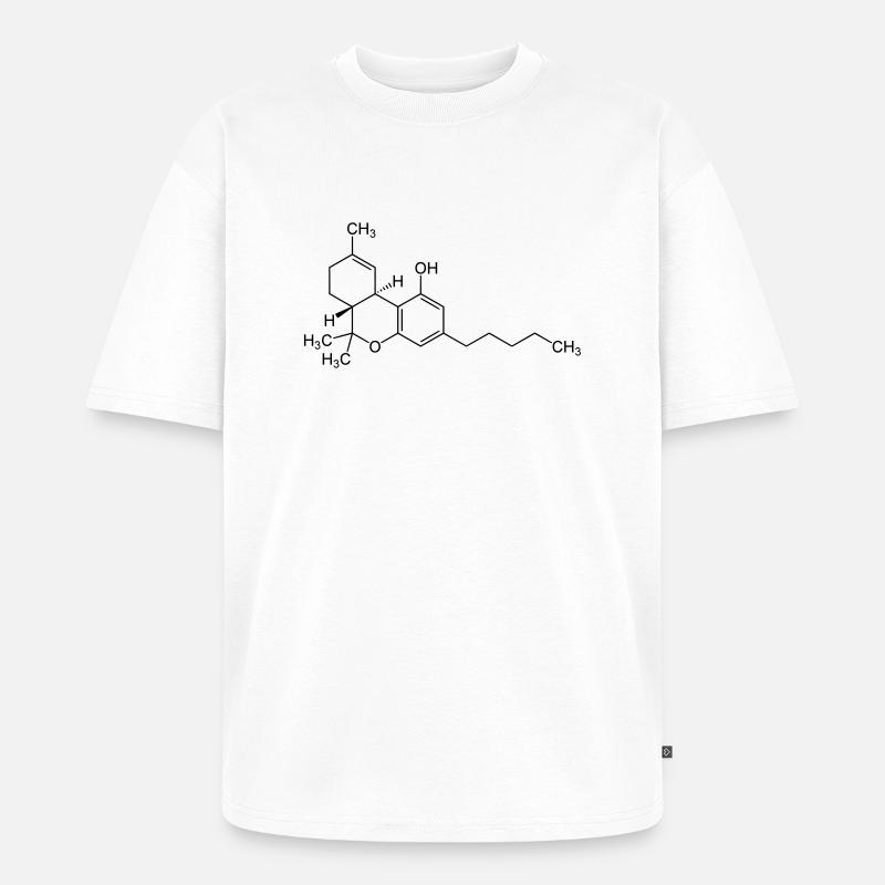 THC Molekül - Unisex Premium Oversized Bio T-Shirt - Weiß