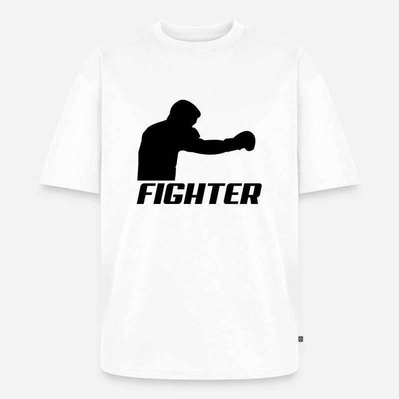 fighter1 - Unisex Premium Oversized Bio T-Shirt - Weiß