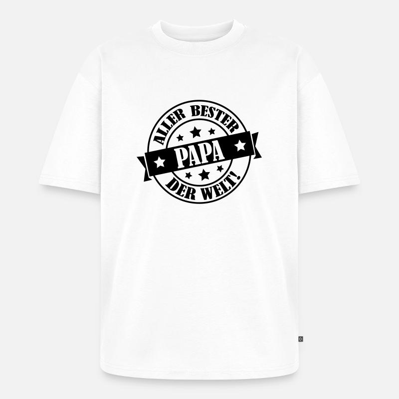 bester_papa_01 - Unisex Premium Oversized Bio T-Shirt - Weiß