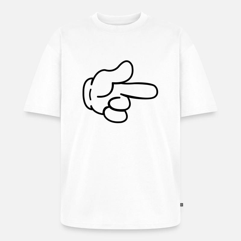 hand_comic_1 - Unisex Premium Oversized Bio T-Shirt - Weiß