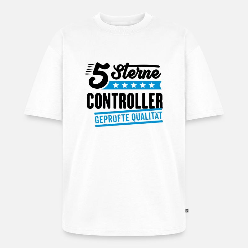 5Sterne Controller - Unisex Premium Oversized Bio T-Shirt - Weiß
