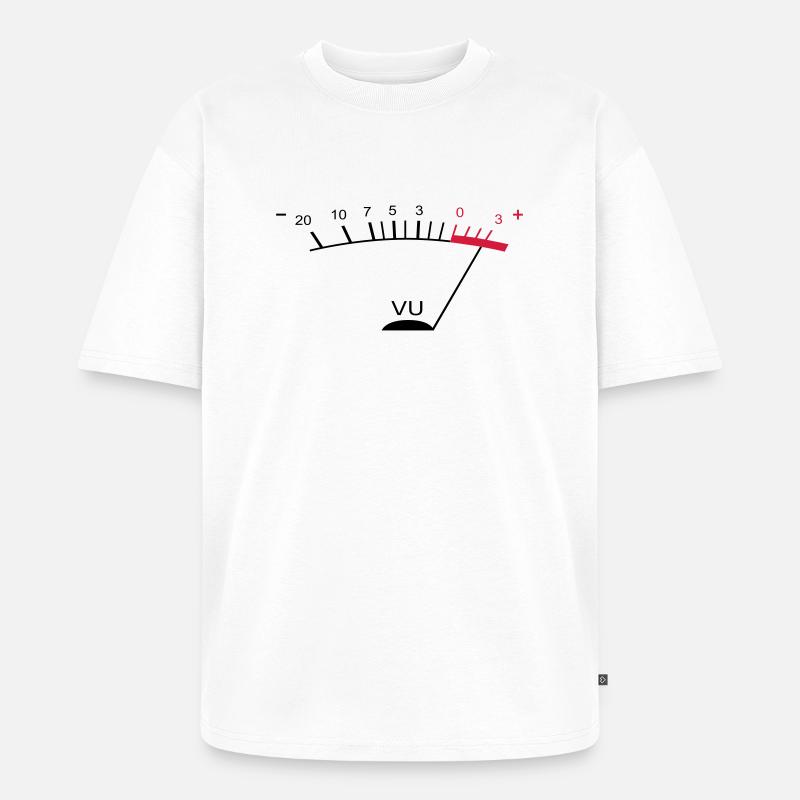 vu meter ii DE - Unisex Premium Oversized Bio T-Shirt - Weiß