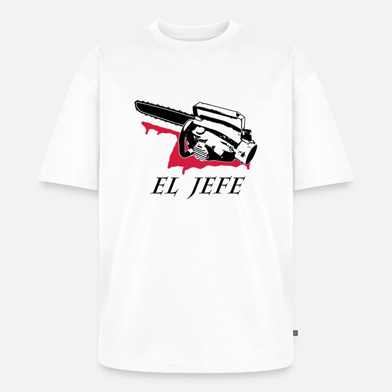 el jefe - Unisex Premium Oversized Bio T-Shirt - Weiß