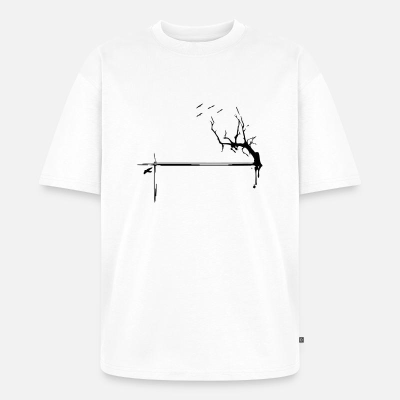 bird - Unisex Premium Oversized Bio T-Shirt - Weiß