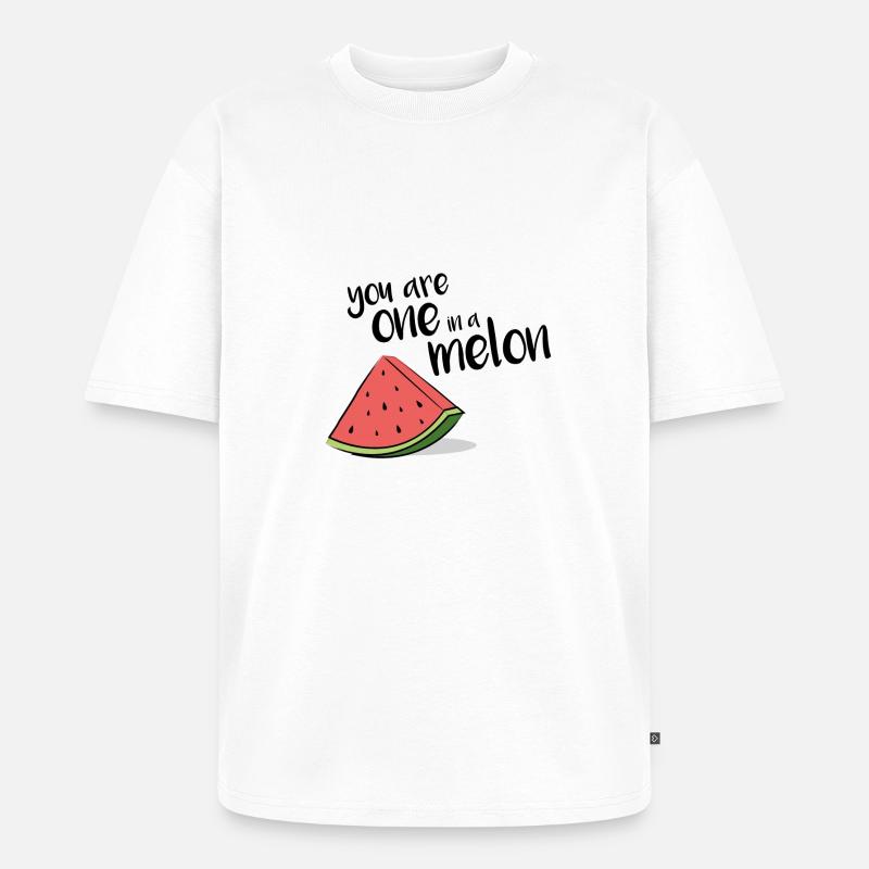 One melon - Unisex Premium Oversized Bio T-Shirt - Weiß