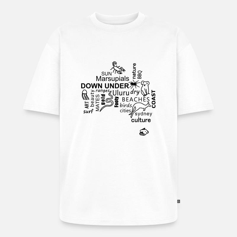 australia word cloud - Unisex Premium Oversized Bio T-Shirt - Weiß