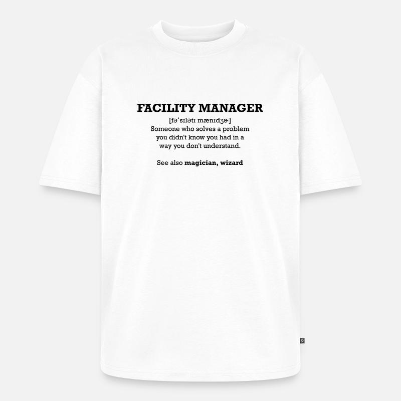 facility manager - wizard - Unisex Premium Oversized Bio T-Shirt - Weiß