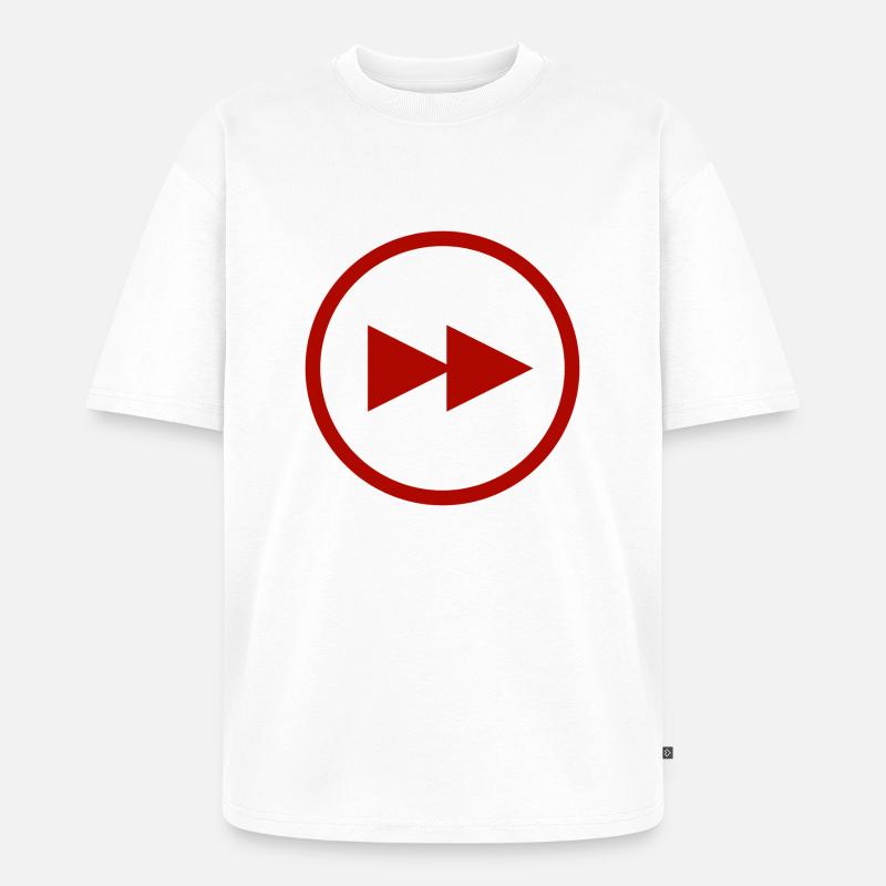 Fast forward red - Unisex Premium Oversized Bio T-Shirt - Weiß
