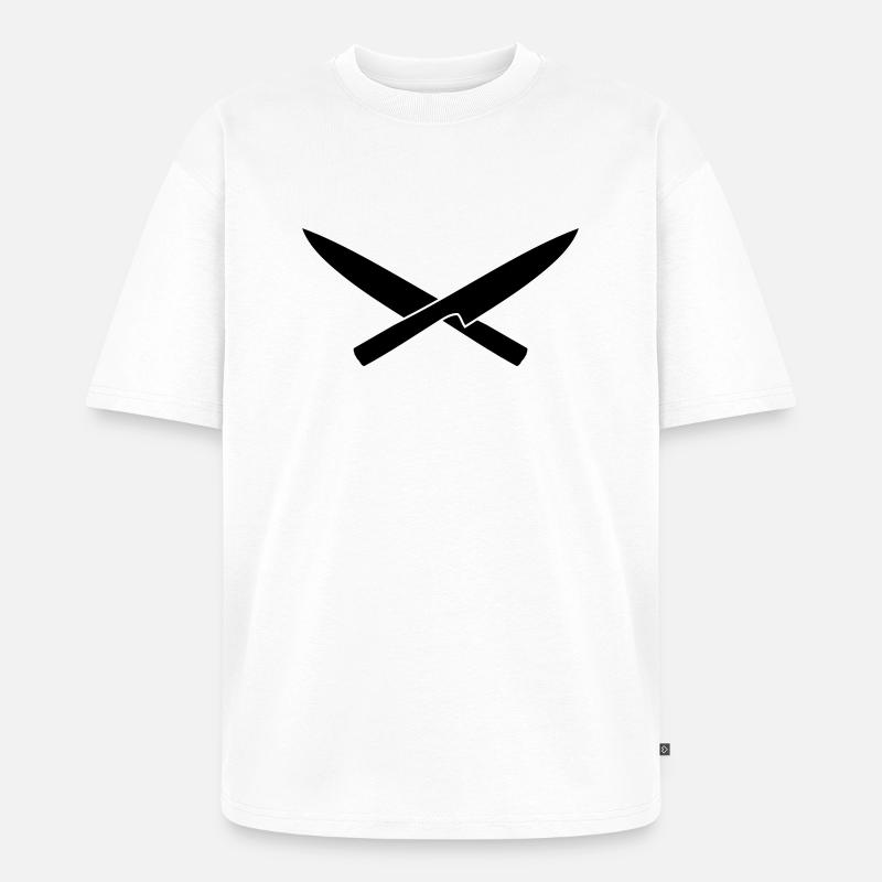chefmesser - Unisex Premium Oversized Bio T-Shirt - Weiß