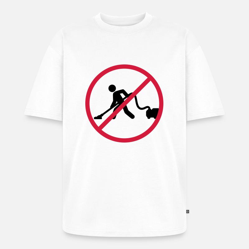 No Vacuuming - Unisex Premium Oversized Bio T-Shirt - Weiß